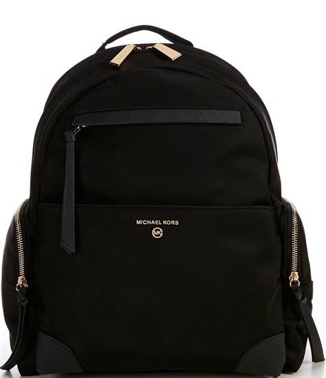 michael kors nylon backpack black|Michael Kors large backpack women.